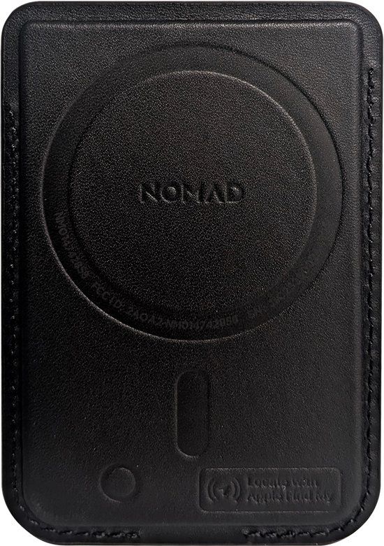 Nomad Leather Mag Wallet met Apple Find My Tracking - Black