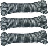 AMIG Corde Paracord - 3x - 20 mètres - D4mm - 100kg - PP/PE - vert armée/blanc