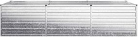 vidaXL Verhoogde Tuinbak Gegalvaniseerd Zilver 242 x 80 x 55 cm Staal