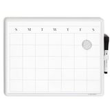 U Brands 260U00-04 Contempo magnetische maandkalender droog wisbord, 260U00-04 inch, wit frame