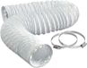 Sans marque Flexible Tuyau d'évacuation d'air PVC - Diamètre Ø 204mm - Longueur 2.5m - Blanc