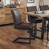 Julian Bowen Brooklyn Stoelen - Set van 2 - Bruin