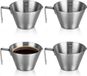 OEM RVS espressokopjes van 100 ml met handvat, set van 4