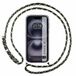 Transparante beschermhoes voor iPhone 16 (6.1) met koord in groen/goud