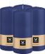 Wiedemann Cilinderkaars/stompkaars - 4x - donkerblauw - 15 x 7 cm - 63 branduren