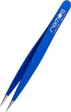 Merkloos / Sans marque REMOS Splinterpincet - Edelstaal [INOX] 9,5 cm - Fijne Punt Blauw