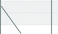 vidaXL Gaashek met grondbevestiging 10 x 1,2 m PVC-Coated Staal Groen