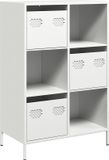 vidaXL Hoge kast, wit, 68x39x103,5 cm, staal