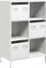 vidaXL Hoge kast, wit, 68x39x103,5 cm, staal