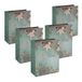 SIGEL GT113 grote premium papieren cadeauzakjes, set van 5, 26 x 33 cm, blauw, koper