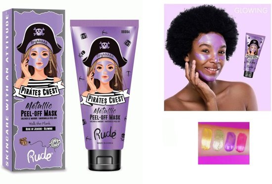 Rude Cosmetics Pirates Chest Peel-Off Mask Walk The Plank - Rose Of Jericho - Glowing