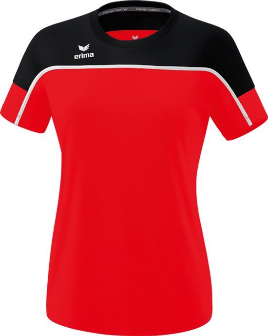 ERIMA Change T-Shirt Dames Rood-Zwart-Wit Maat 42