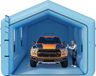 Cabine de peinture gonflable, 12 x 5 x 4 mètres, avec ventilateurs de 950W + 1100W et système de filtration d'air