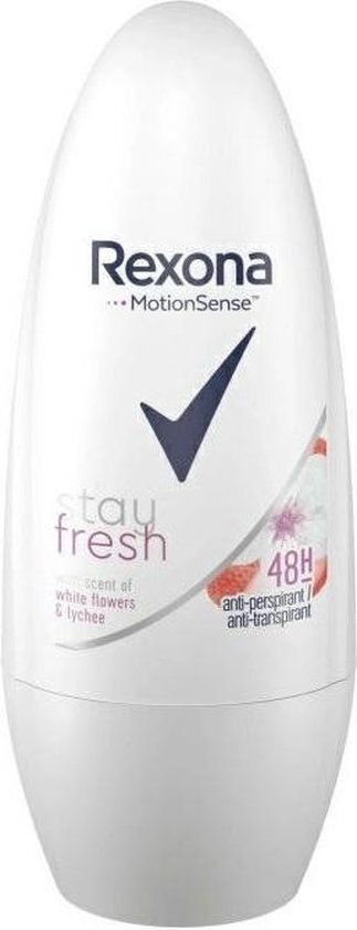 Rexona Stay Fresh 48h Anti-Perspirant Roll-on Witte Bloemen & Lychee 50ml