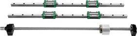 VEVOR Guidage linéaire 2x Rails linéaires Hgr20-1700mm 4x Blocs Vis à billes Rm1605-1700mm Bf12/Bk12 Kit CNC