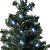 Ideas4Seasons Lichtslinger/lichtsnoer LED licht - 2x - 2 meter/20 lampjes - helder wit - fairy lights
