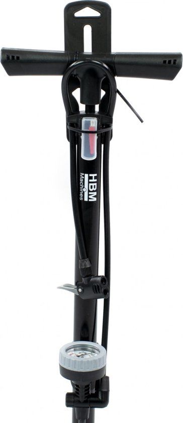 HBM Professionele Fietspomp Met Manometer En Adapterset - Zwart - Handmatig - 11 bar
