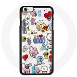 Maniacase Hoesje voor Iphone SE BTS Bangtan Sonyeondan BT21 Van Tata Chimmy Cooky Rj Koya Mang Et Shooky