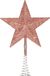 Koopman International Decoratie kerstboom piek - ster - rose foncé - pailleté - 20 cm - plastique