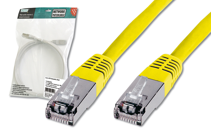 Digitus Patch Cable, SFTP, CAT5E, 0.5 M, yellow