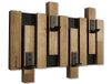 FLEXISTYLE Kledinghaken muur wandgarderobe houten eiken lamellen mini zwart 3 dimensies (40cm)
