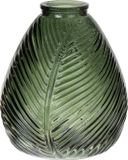Bellatio Design Vase - vert transparent verre - 14 x 16 cm - vase