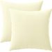vidaXL Kussensloop 2 stuks HEERLEN Crèmekleurig 50 x 50 cm Polyester