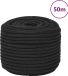 vidaXL Boottouw 12 mm 50 m polypropeen zwart