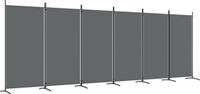 vidaXL Kamerscherm met 6 panelen 520x180 cm stof antracietkleurig