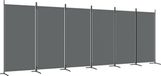 vidaXL Kamerscherm met 6 panelen 520x180 cm stof antracietkleurig