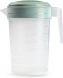 Plasticforte Waterkan - 2L - mintgroen/transparant - met deksel - kunststof - schenkkan