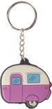 Puckator Caravan PVC Sleutellabel Sleutelhanger 5cm