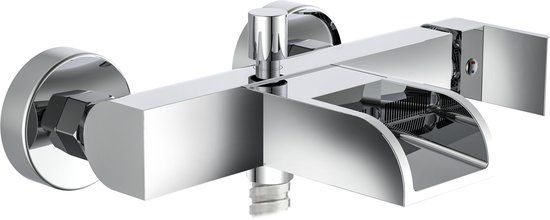 Schütte IDROVIA Badkraan - Mengkraan - Watervaluitloop - Hartafstand 150 mm - Chroom