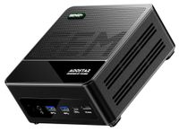 GEM12+ Mini PC Barebone sans RAM/SSD - Ryzen 7 Pro 8845HS (8 cœurs) - Carte graphique Radeon 780M - Quad 4K HDMI 2.1, DP 1.4, USB4 - Double 2,5G LAN, OCuLink - WiFi 6, Bluetooth 5.2, noir
