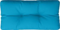 vidaXL - Palletkussen - 80x40x12 cm - stof - lichtblauw