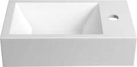 Sapho Fontein Amarok Rechthoekig 40x22 cm Rechts Cast Marble Wit