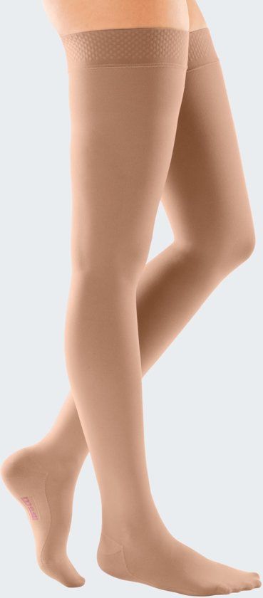 Mediven comfort CCL 1 AG caramel teenstuk opennoppenmotief 5cm - Size 2 - Length normaal