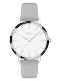 s.Oliver dameshorloge - Rond - zilver - 31,5 mm - Elegant dameshorloge van metaal met kwartswerk - 3 ATM waterdicht - krasbestendig