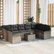 Maison Exclusive - Set de 10 bancs de jardin avec rangement, noir, polyrotin