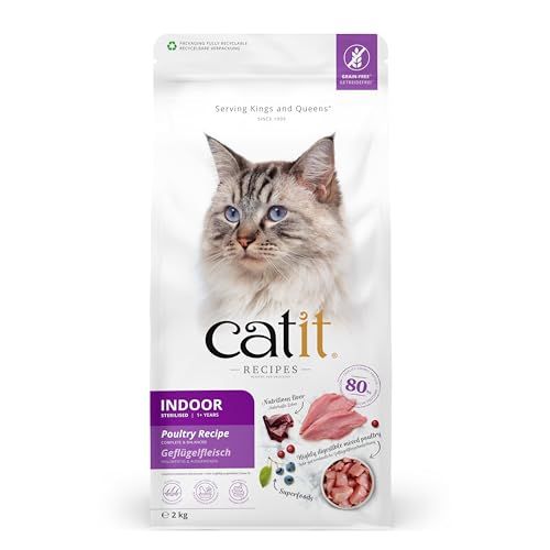 Catit Recept Sterilised Indoor Cat Food - 2kg
