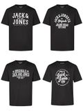 Jack & Jones Heren T-Shirt JJLINO 4-Pack