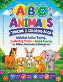 ABC Animals Tracing & Coloring Book