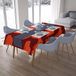 Bonamaison Tafelkleed, Anti-Mold, Sneldrogend, Waterdicht, 100% Polyester Tafellaken, Oranje Bordeaux, 140 x 200 Cm