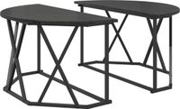 vidaXL Salontafel Zwart Eiken 80 x 80 x 42 cm Engineered hout en staal