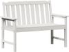 vidaXL Tuinbank Wit 120 x 59 x 88 cm HDPE
