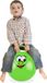 Relaxdays Skippybal met smiley - Ø 45 cm - groen - voor kinderen - tot 150 kg - binnen en buiten