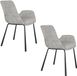 Zuiver Brit Eetkamerstoelen Armleuning Grijs - Set van 2