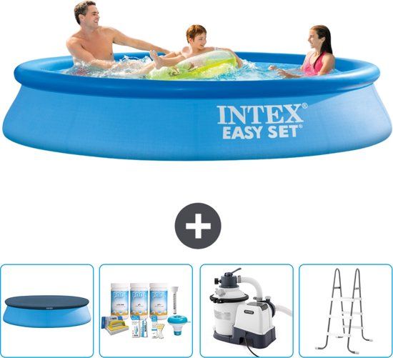 Intex Easy Set Zwembad - 305 x 61 cm - Blauw - Compleet met Accessoires