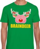 Bellatio Decorations Shoppartners Bv Foute Kerst t-shirt braindeer groen voor heren M