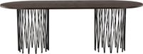 Hioshop Stone eetkamertafel 100x220cm zwart, bruin.